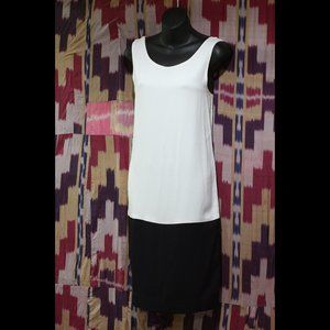 MAGGIE WARD INTERMIX Black and White Silk Dress
